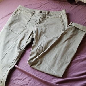 Vintage America Blues Cuffed Olive Green Pants